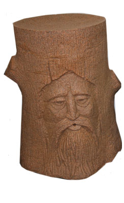 Wizard Log Head In Copper Brown