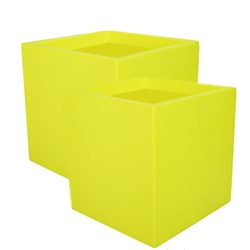 Two Large Yellow Orwell Planters