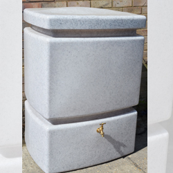 525 Litre Water Butt In White Marble