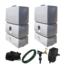 2 x 1500 Litre Easy Connect System White Marble