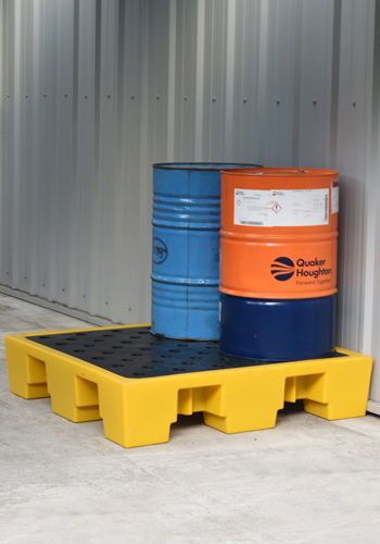 Ecosure 4 Drum Plastic Spill Pallet - PE Grid