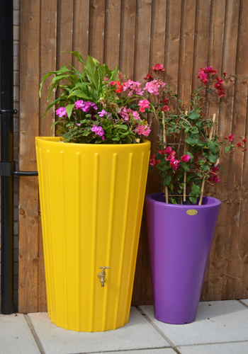 Mini Cosmo Water Butt Planter In Yellow