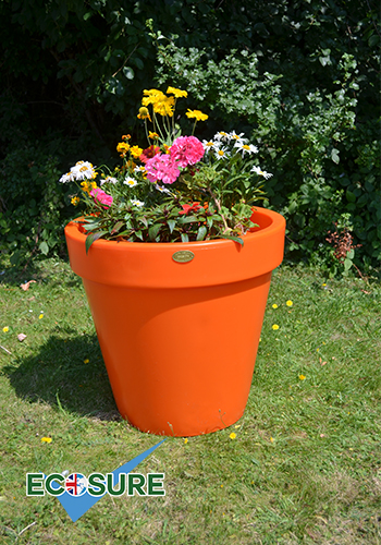 Orange garden planter