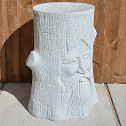 Log Head In White Marble