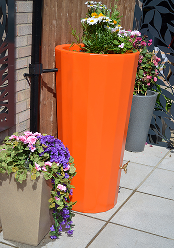 Orange Metro Water Butt Planter