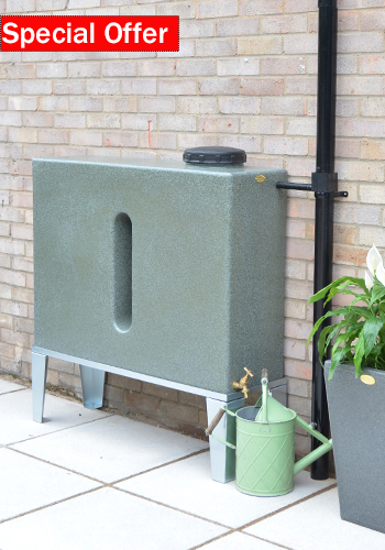 280 Litre Water Butts in Green Marble