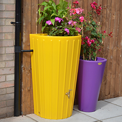 Mini Cosmo Water Butt Planter In Yellow