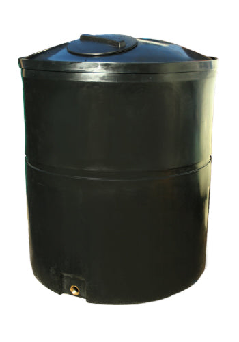 2500 Litre Water Tank Black