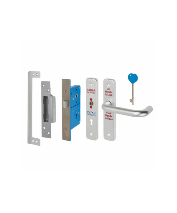 Radar Lock R/H lockset Polished Aluminium